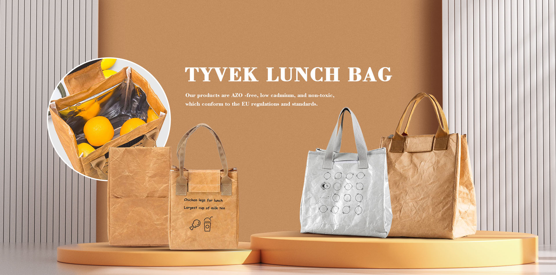 Suministro de bolsas de almuerzo Tyvek de China