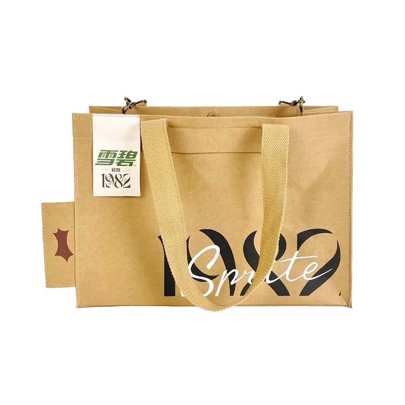 Bolsa de papel de papel kraftable con correa de ajuste